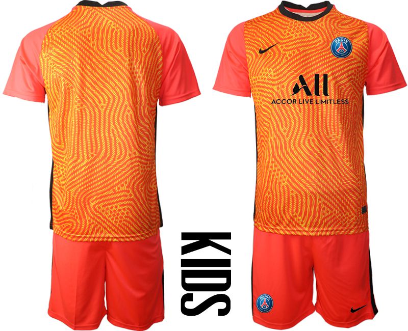 Youth 2020-2021 club Paris St German red goalkeeper Soccer Jerseys